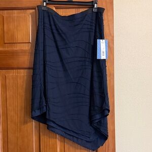Navy Asymmetrical Skirt brand new size large.